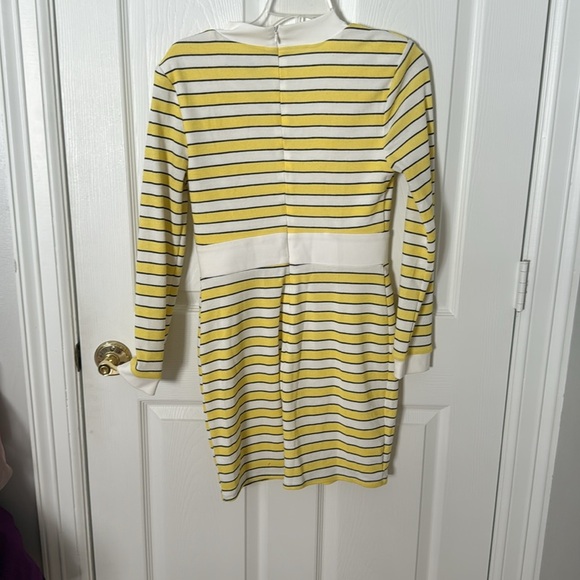Endless Rose Yellow and White Striped long sleeve dress size small - Picture 4 of 4